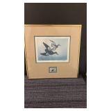 1989 South Carolina Migratory Waterfowl Stamp Print with Framed Stamp