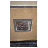1990 South Carolina Tenth Anniversary Waterfowl Stamp Print by J.S. Wilson, Framed