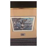 1990 South Carolina Tenth Anniversary Waterfowl Stamp Print by J.S. Wilson, Framed