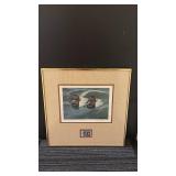 1986 South Carolina Migratory Waterfowl Stamp Print Framed Art with Stamp