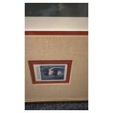 1986 South Carolina Migratory Waterfowl Stamp Print Framed Art with Stamp