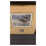 1987 South Carolina Migratory Waterfowl Stamp Print Framed Artwork