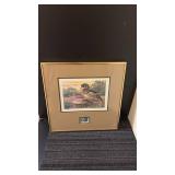 Framed Duck Artwork Print with Stamp