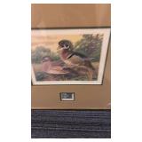 Framed Duck Artwork Print with Stamp
