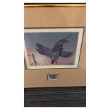 Framed Duck Artwork Print with Stamp
