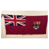 Large WW2 Wool Canadian Red Ensign Flag with Crest