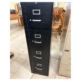 4 drawer black filing cabinet