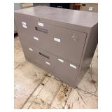 wide drawer two tier file cabinet