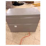 two drawer metal storage container