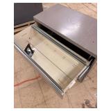 two drawer metal storage container