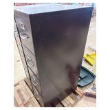 Black 4-drawer vertical filing cabinet