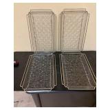 set of 4 wired baking sheets