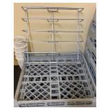 set of dishwasher racks and silverware holders