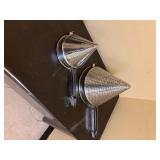 2 large commercial strainers