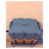 3 stackable hot boxes with wheel cart.