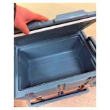 3 stackable hot boxes with wheel cart.