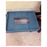 3 stackable hot boxes with wheel cart.