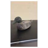 Vintage Wooden Duck Decoy with Weathered Paint