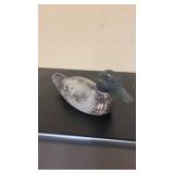 Vintage Wooden Duck Decoy with Weathered Paint