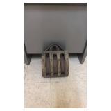 Large Antique Four-Wheel Wooden and Iron Pulley Block