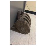 Large Antique Four-Wheel Wooden and Iron Pulley Block