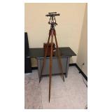 Vintage Surveyor Transit with Wooden Tripod and Case