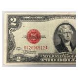 1928 F 2 Dollar US Note (Great Condition) In Protective Sleeve