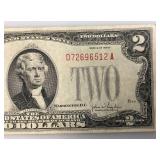 1928 F 2 Dollar US Note (Great Condition) In Protective Sleeve