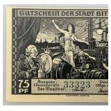 1921 Germany, Bitterfield, 75 Pfenning Uncirculated In Protective Sleeve