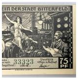1921 Germany, Bitterfield, 75 Pfenning Uncirculated In Protective Sleeve