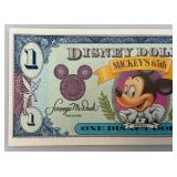 VERY RARE 1993 Series DISNEY Dollars Mickey