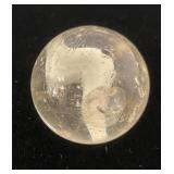 Est. $185.00-$600.00 1" RARE Sulfide Marble With Number 7 In It (Chips Present)
