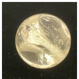 Est. $185.00-$600.00 1" RARE Sulfide Marble With Number 7 In It (Chips Present)