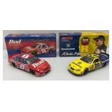 Vintage Collectible 1:24 Scale Die Cast NASCAR "DALE EARNHARDT JR." #8 & "KEVIN HARVICK" #29 Cars In Original Boxes