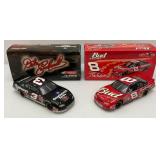Vintage Collectible 1:24 Scale Die Cast NASCAR "DALE EARNHARDT JR." #3 & #8 Cars In Original Boxes