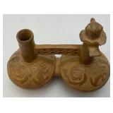 Vintage Peru Whistling Bridge Vessel 9" x 7" x 4 1/2"