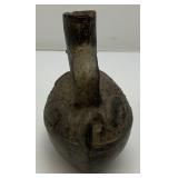 Vintage Peru "Dog Effigy Strirrup Spout Bottle" 4 1/2" x 5" x 3"