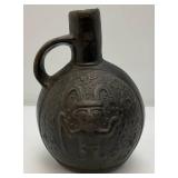 Chimu-Inca Culture Ceramic Mythical Character Vessel 8 3/4" x 6 1/2" x 5"