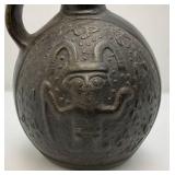 Chimu-Inca Culture Ceramic Mythical Character Vessel 8 3/4" x 6 1/2" x 5"