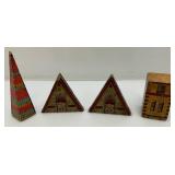 Antique REEDS New Cathedral Lithograph Building Blocks