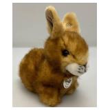 Vintage STEIFF Original "Hoppel" Bunny Rabbit 5 1/2" x 5" x 2 3/4" Ear Tag # 080081