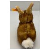 Vintage STEIFF Original "Hoppel" Bunny Rabbit 5 1/2" x 5" x 2 3/4" Ear Tag # 080081