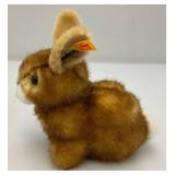 Vintage STEIFF Original "Hoppel" Bunny Rabbit 5 1/2" x 5" x 2 3/4" Ear Tag # 080081