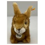 Vintage STEIFF Original "Hoppel" Bunny Rabbit 5 1/2" x 5" x 2 3/4" Ear Tag # 080081