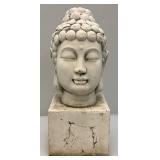 Mid Century Hollow Stone Buddha Head Bust 17" x 7" x 7"