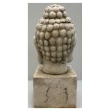 Mid Century Hollow Stone Buddha Head Bust 17" x 7" x 7"