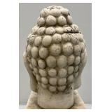 Mid Century Hollow Stone Buddha Head Bust 17" x 7" x 7"