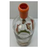 Large Vintage Oriental Themed Wine Bottle 19 1/2"