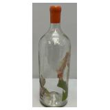 Large Vintage Oriental Themed Wine Bottle 19 1/2"