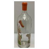 Large Vintage Oriental Themed Wine Bottle 19 1/2"